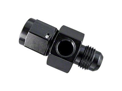 Gauge Port Adapter; -6AN Male x -6AN Female; Black