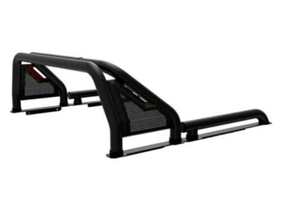 Gladiator Roll Bar with 7-Inch Red Round LED Lights; Black (19-24 Ranger)