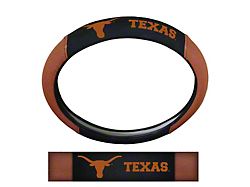 Grip Steering Wheel Cover with University of Texas Logo; Tan and Black (Universal; Some Adaptation May Be Required)