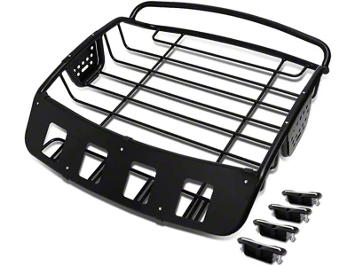 Heavy Duty Roof Rack Cargo Basket; Black (Universal; Some Adaptation May Be Required)