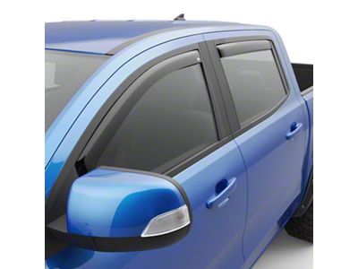 EGR In-Channel Window Visors; Front and Rear; Dark Smoke (19-24 Ranger SuperCrew)