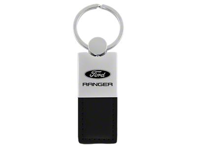 Ranger Duo Leather / Chrome Key Fob