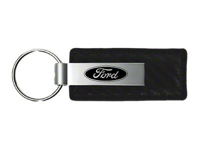 Ford Carbon Fiber Leather Key Fob