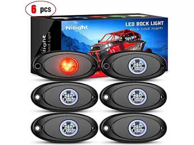 LED Rock Lights; Red (Universal; Some Adaptation May Be Required)