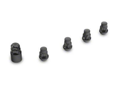 Locks with Key for Black Acorn Lug Nuts; 12mm x 1.5 (19-25 Ranger)