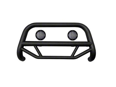Max T Bull Bar with 5.30-Inch Black Round Flood LED Lights; Textured Black (19-23 Ranger)