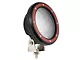 Max T Bull Bar with 5.30-Inch Red Round Flood LED Lights; Textured Black (19-24 Ranger, Excluding Raptor)