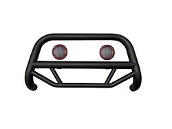 Max T Bull Bar with 5.30-Inch Red Round Flood LED Lights; Textured Black (19-23 Ranger)