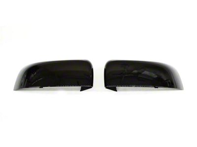 Chrome Delete Mirror Covers; Gloss Black (19-23 Ranger)