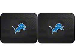 Molded Rear Floor Mats with Detroit Lions Logo (Universal; Some Adaptation May Be Required)