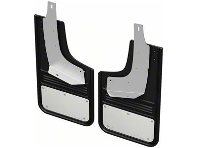 Mud Flaps with Stainless Steel Plate; Rear (19-23 Ranger)