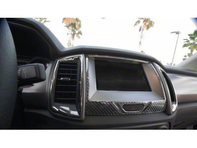 Navigation Display Accent Trim; Domed Carbon Fiber (19-23 Ranger)