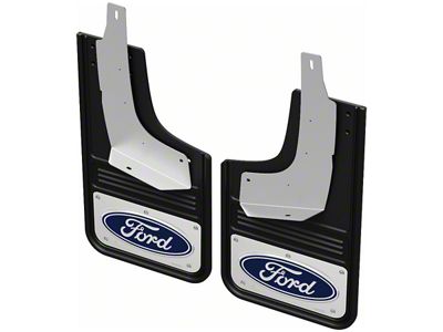 No-Drill Mud Flaps with Ford Blue Oval Logo; Rear (19-24 Ranger)