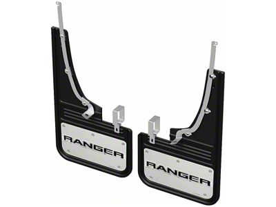 No-Drill Mud Flaps with Ranger Logo; Front (19-24 Ranger)
