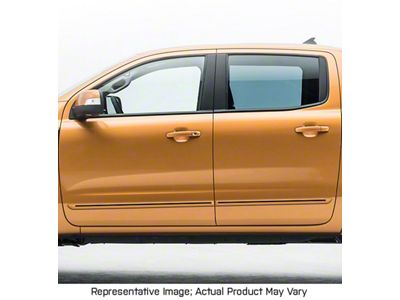 Painted Body Side Molding with Red Insert; Carbonized Grey Pearl (19-25 Ranger SuperCrew)