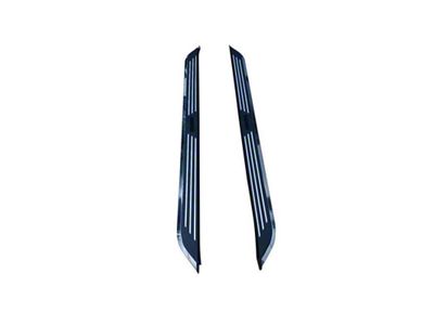 Pinnacle Running Boards; Black and Silver (19-25 Ranger SuperCrew)
