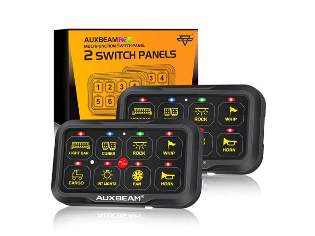 Ra Ranger Rear Switch Panel Ranger RA80 X2 RGB 8-Gang Multifunction Switch Panel; Pair (Universal ...
