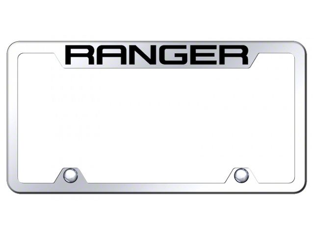 Ranger Laser Etched Truck License Plate Frame; Mirrored (Universal; Some Adaptation May Be Required)
