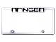 Ranger Laser Etched Truck License Plate Frame; Mirrored (Universal; Some Adaptation May Be Required)