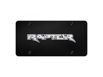 Raptor License Plate; Black (Universal; Some Adaptation May Be Required)
