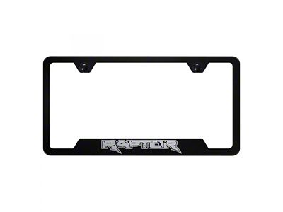 Raptor License Plate Frame; Black (Universal; Some Adaptation May Be Required)