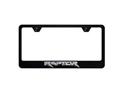 Raptor License Plate Frame; Black (Universal; Some Adaptation May Be Required)