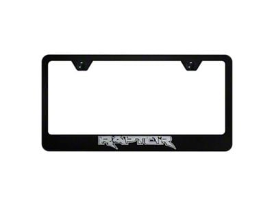 Raptor License Plate Frame; Black (Universal; Some Adaptation May Be Required)