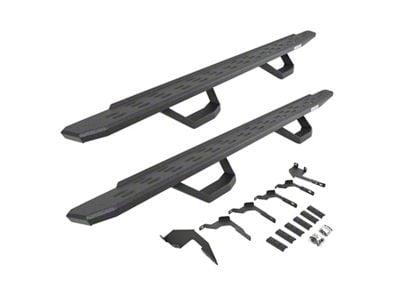 Go Rhino RB30 Running Boards with Drop Steps; Protective Bedliner Coating (19-25 Ranger SuperCrew)