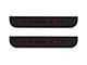 Rear Door Sill Protection; Raw Carbon Fiber with Red Outline (19-23 Ranger SuperCrew)