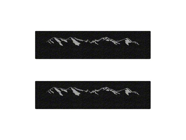 Rear Door Sill Protection with Mountain Logo; Black (19-23 Ranger SuperCrew)