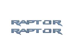 Running Board Emblem Overlays; Azure Gray (24-26 Ranger Raptor)