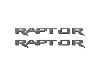 Running Board Emblem Overlays; Carbonized Gray (24-25 Ranger Raptor)