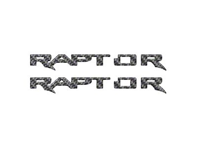 Running Board Emblem Overlays; Domed Carbon Fiber (24-25 Ranger Raptor)