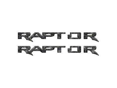 Running Board Emblem Overlays; Forged Carbon Fiber (24-25 Ranger Raptor)