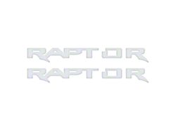 Running Board Emblem Overlays; Gloss White (24-26 Ranger Raptor)