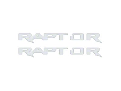 Running Board Emblem Overlays; Gloss White (24-25 Ranger Raptor)