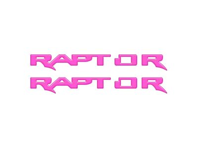 Running Board Emblem Overlays; Hot Pink (24-25 Ranger Raptor)