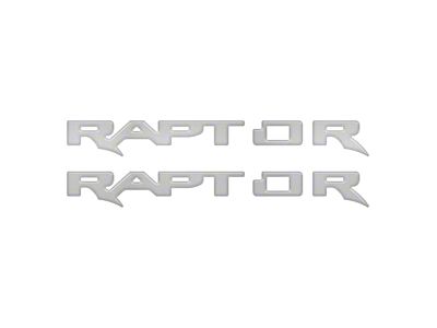Running Board Emblem Overlays; Iconic Silver (24-25 Ranger Raptor)