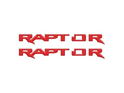 Running Board Emblem Overlays; Matte Red (24-25 Ranger Raptor)