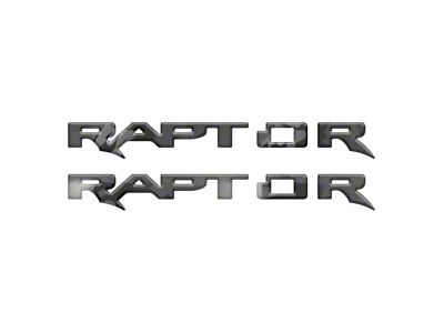Running Board Emblem Overlays; Reflective Black Topo with Red (24-25 Ranger Raptor)