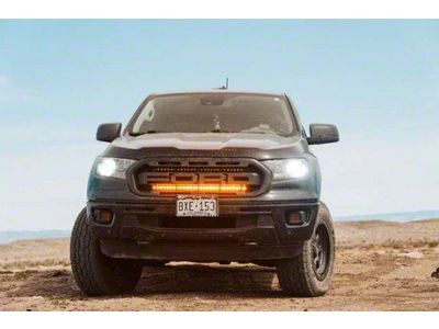 Single 30-Inch Amber LED Light Bar with Grille Mounting Brackets (19-23 Ranger)