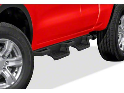 Square Tube Drop Style Nerf Side Step Bars; Matte Black (19-23 Ranger SuperCab)