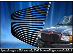 Stainless Steel Billet Upper Grille; Black (04-05 Ranger)