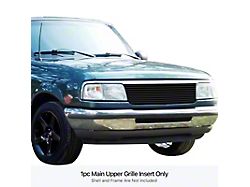 Stainless Steel Billet Upper Grille; Black (93-97 2WD Ranger)