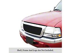 Stainless Steel Billet Upper Grille; Black (98-00 Ranger)