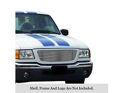 Stainless Steel Billet Upper Grille; Polished (01-03 2WD Ranger XLT)