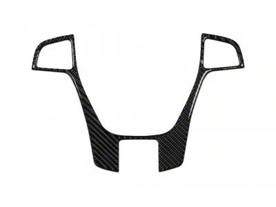 Steering Wheel Accent Trim; Domed Carbon Fiber (19-23 Ranger)