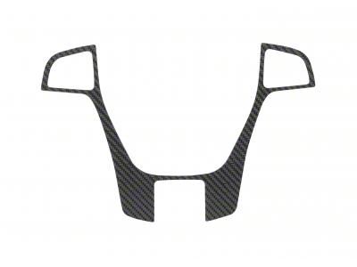 Steering Wheel Accent Trim; Raw Carbon Fiber (19-23 Ranger)