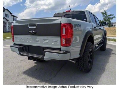 Tailgate Blackout Decal; Matte Black with Red Pinstripe (19-23 Ranger)