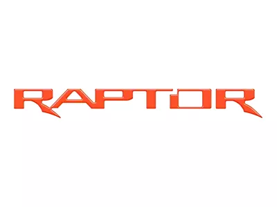 Tailgate Emblem Insert Letters; Code Orange (24-25 Ranger Raptor)